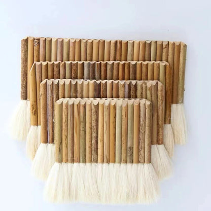 Soft Fleece Line Brush Painting Installation Brush Scrub Brush Bamboo Paint Brush -