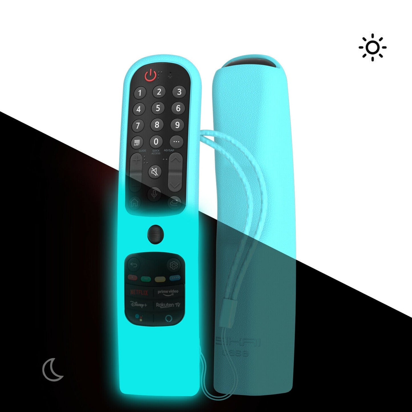 Silicone Case Cover With Lanyard For LG AN-MR21GA MR21N/21GA Magic TV Remote