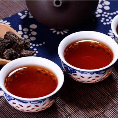 Puerh Ripe Tea Lao Cha Tou Yunnan Pu'er Cooked Tea Old Tree Pu-erh Tea 500g