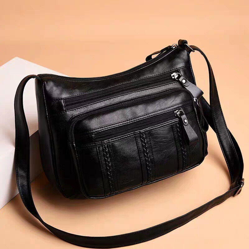 Women Handbag Shoulder Bag PU Leather Crssobody Pouch Messenger Purse Mother Bag