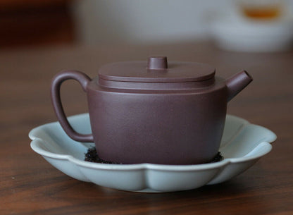 220cc chinese Yixing Handmade Zisha teapot Purple clay De Zhong Gongfu Tea Pot