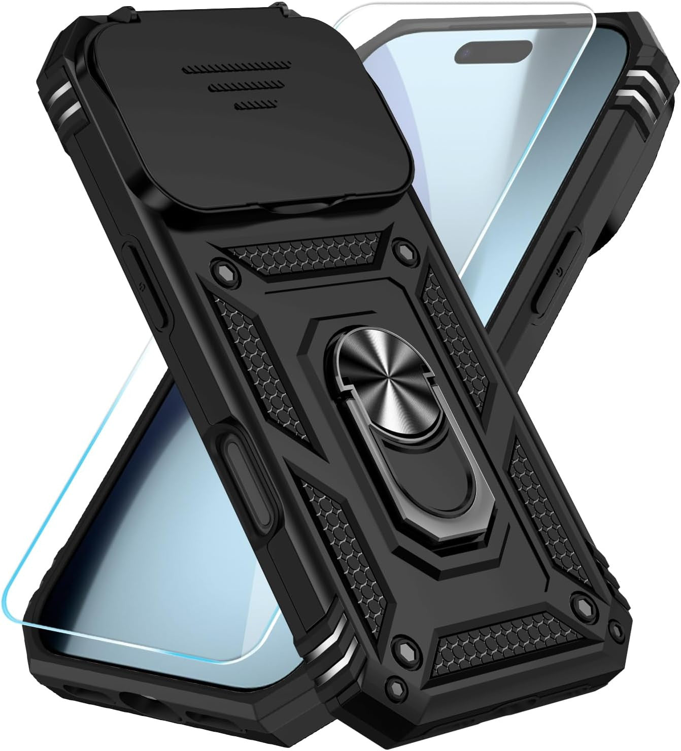 Phone Case for Iphone 17 Pro Case with HD Screen Protector & Slide Camera Cover