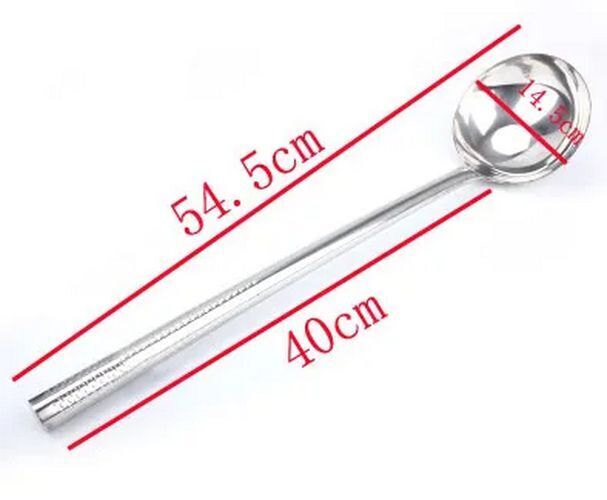 Kitchen Cooking Utensils Stainless Steel Wood Handle Big Long Spatula Soup Spoon