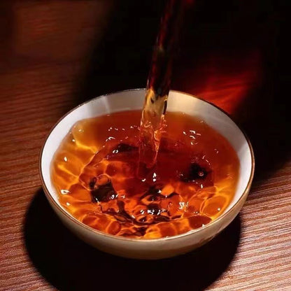 2003 Yunnan Old Pu-erh Cooked Tea Aged Brick Banzhang Puer Brick Tea 500g Ripe