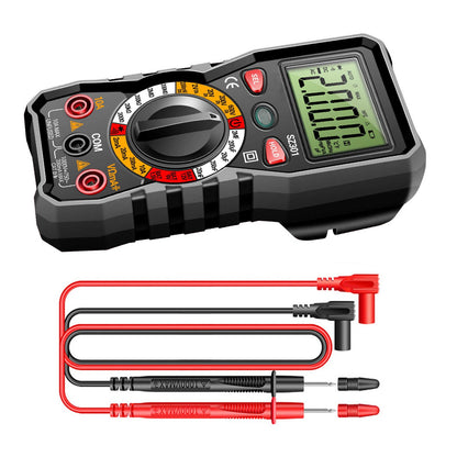 Versatile Digital Multimeter w Test Leads Measures Volt Amp Ohm Capacitance