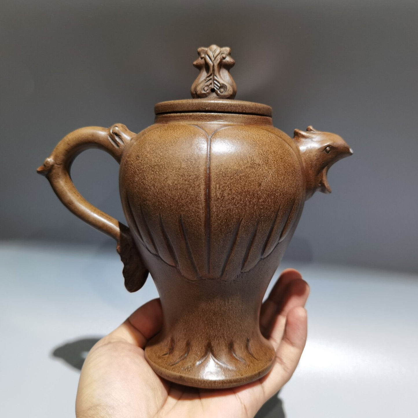 Chinese Yixing Zisha Clay Handmade Exquisite Teapot 品名：高凤壶 底款：陈鸣远