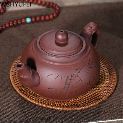 450ml Chinese Yixing Teapot Purple Clay Tea Pot Handmade Household Tea Set
