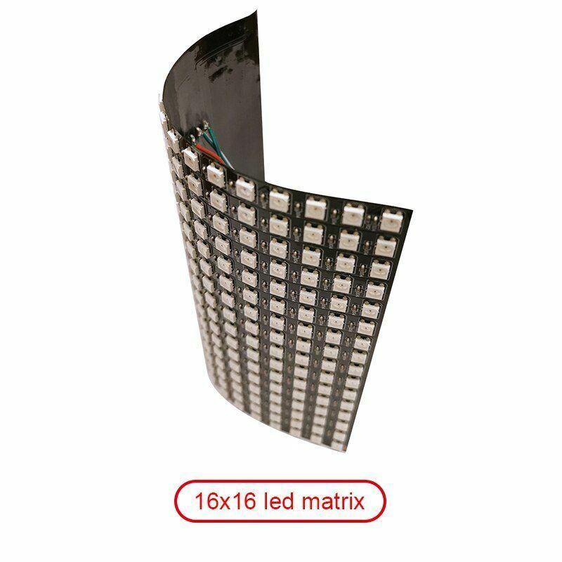 Touch Lamp Matrix 16x16 DIY WiFI Bendable Flexible Addressable Strip Pixel Light