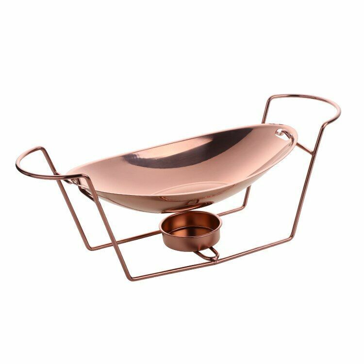 Kitchen Alcohol Stove 38.5x10.5x14.5cm Stainless Steel Chafing Dish Fuel Boilers