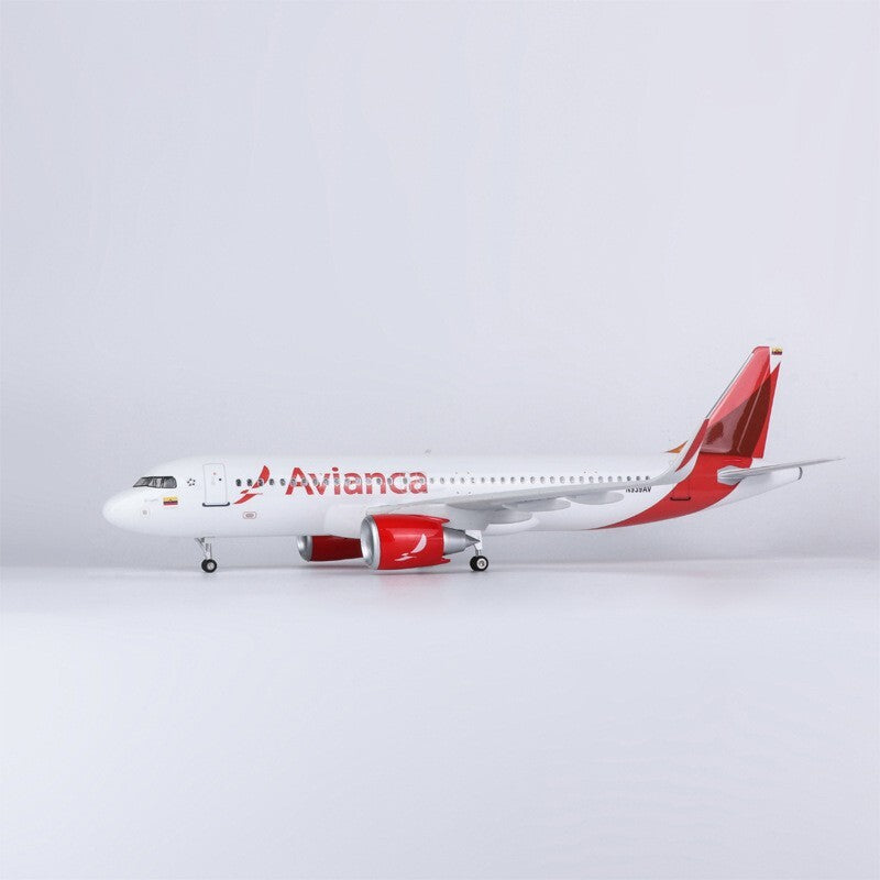 1/80 Columbia Avianca A320neo Passenger Plane Model Airplane W/Sound Light Stand
