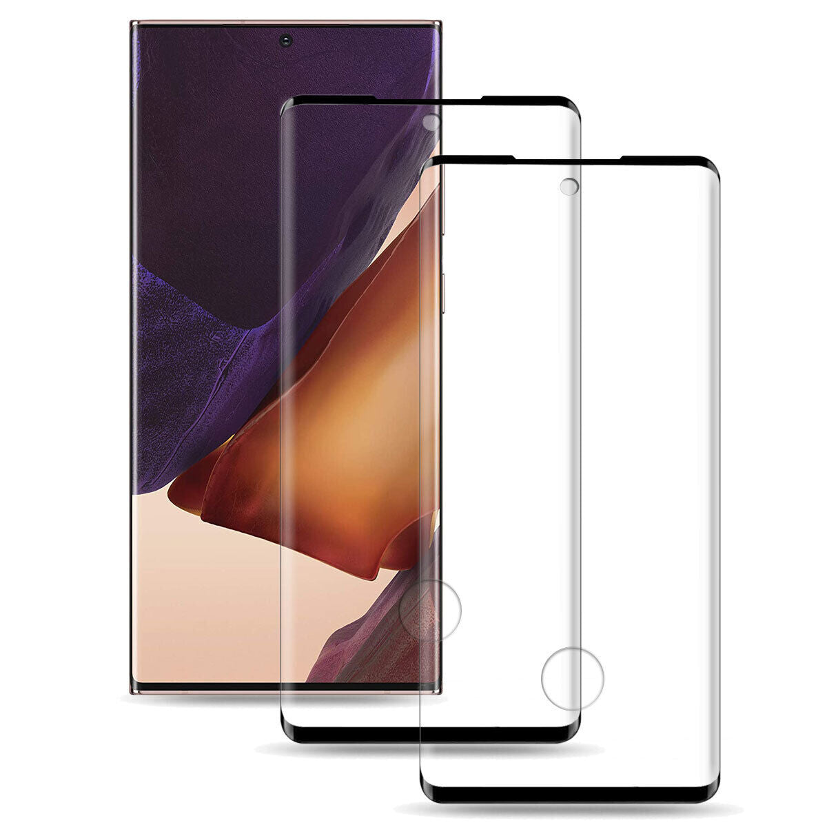 Leather Belt Loop Clip Case Cover / Tempered Glass For Galaxy Note20 Ultra / 5G