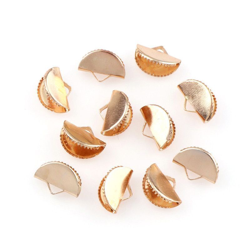 Jewelry Clasps 50Pcs Metal Leather Cord End Fastener DIY Iron Tassels 13 15 20mm