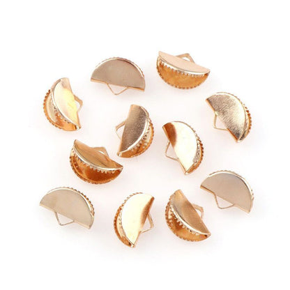 Jewelry Clasps 50Pcs Metal Leather Cord End Fastener DIY Iron Tassels 13 15 20mm