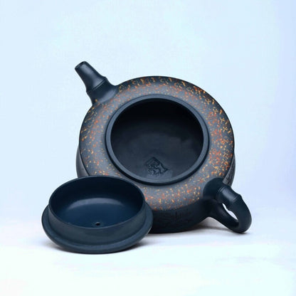 Full Handmade Tea Pot Master Yixing Zisha Tianqing Clay Marked Pot Peach Design