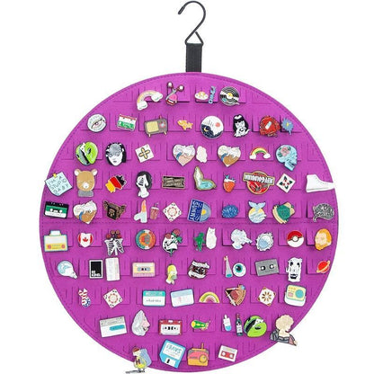 Jewelry Storage Bag 40cm Round Felt Brooch Badge Earring Display Board Organizer