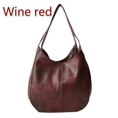 Shoulder Bag Women Capacity Ladies Hand Bags Vintage PU Leather Women Bag