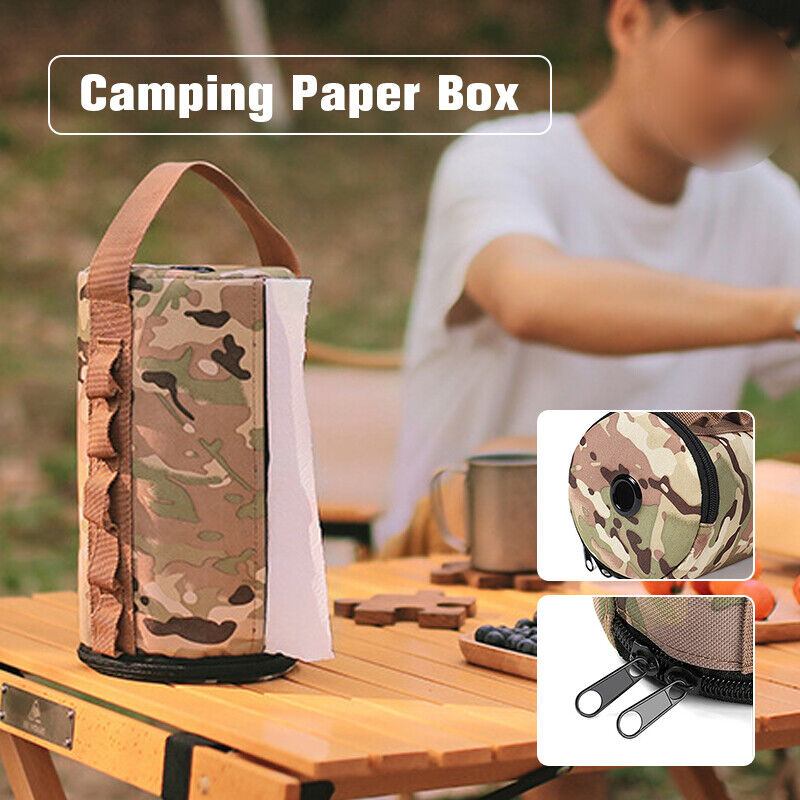 Outdoor Camping Portable Tissue Case Box Storage Bag Paper Towel Storage Case