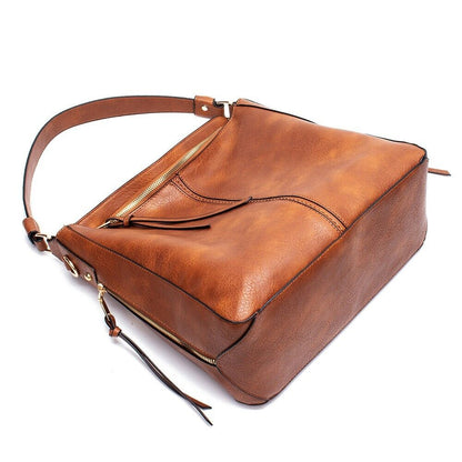 Brown Women's Large Tote Bag Faux Leather Ladies Shopper Shoulder Bag Cross Body