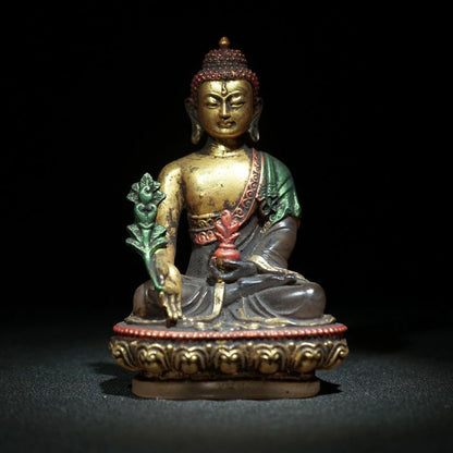 5" tibetan zen buddha statue antique glass bodhisattva statues for home decor
