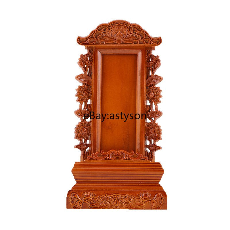 Wood Home Memorial Tablet Camphorwood Dragon Spiritual God Ancestor Monument