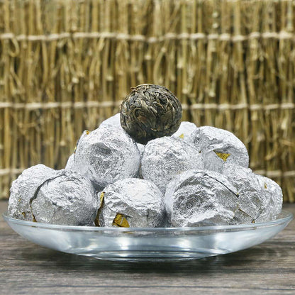 50g Chinese Sheng Puer Tea Yi Wu Big Tree“Dragon Ball”Mini Raw Puer Tuocha
