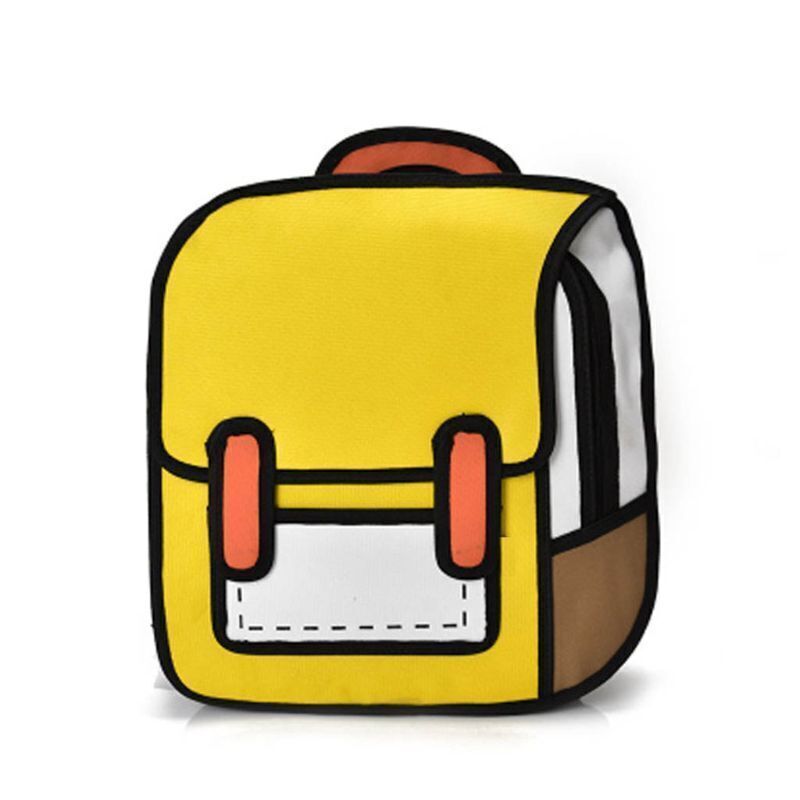Women Backpack Cartoon School Bag Comic Bookbag Teenager Girls