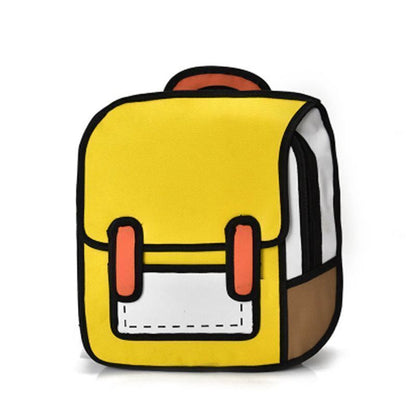 Women Backpack Cartoon School Bag Comic Bookbag Teenager Girls