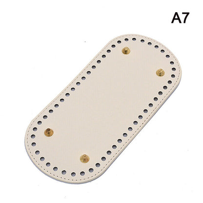 22*10cm Long Bottom for Knitted Bag Leather Bag Base Handmade Bottom With Holes