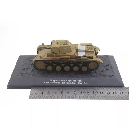 1/43 Pz.Kpfw.II Ausf.C Italian Tank No.2 Type C Simulation Alloy Model