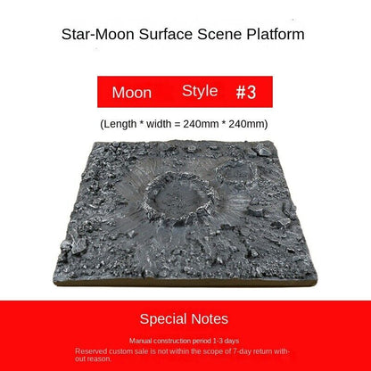 Platform Moon Model Moon Planet Landscape Finished Scene Display Props