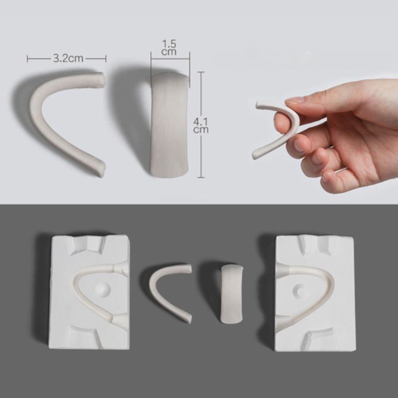 Pottery Tools Ceramic Mold Grouting Plaster DIY Teapot Water Cups Handle Molding