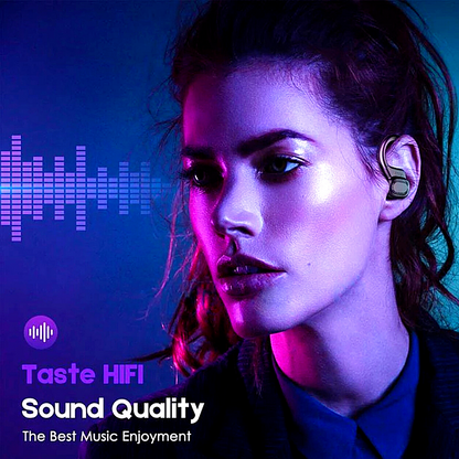 Bluetooth Headset 5.0 Wireless Earphones Earbuds For Gym Ear Hook Headphones 9D