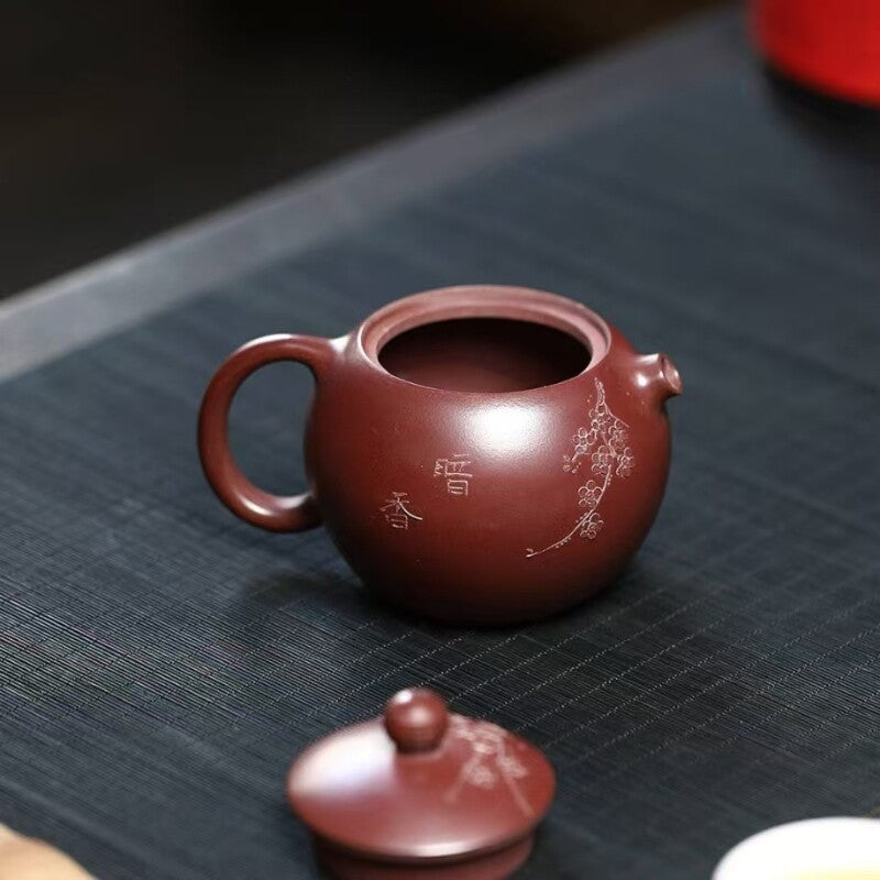 True Yixing Zisha Tea Pot Original Ore Old Purple Clay Xishi Pot Marked 220ml