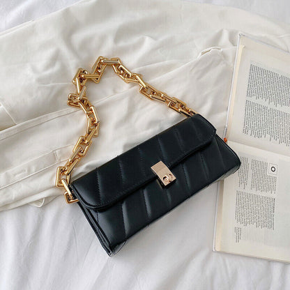 All-match Handbags PU Leather Chain Shoulder Bags Women Texture Shopping Bag
