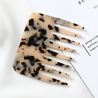 Women Hair Comb Acetic Acid Sheet Wide Tooth Anti-Static Stylish Exquisite 9.5cm