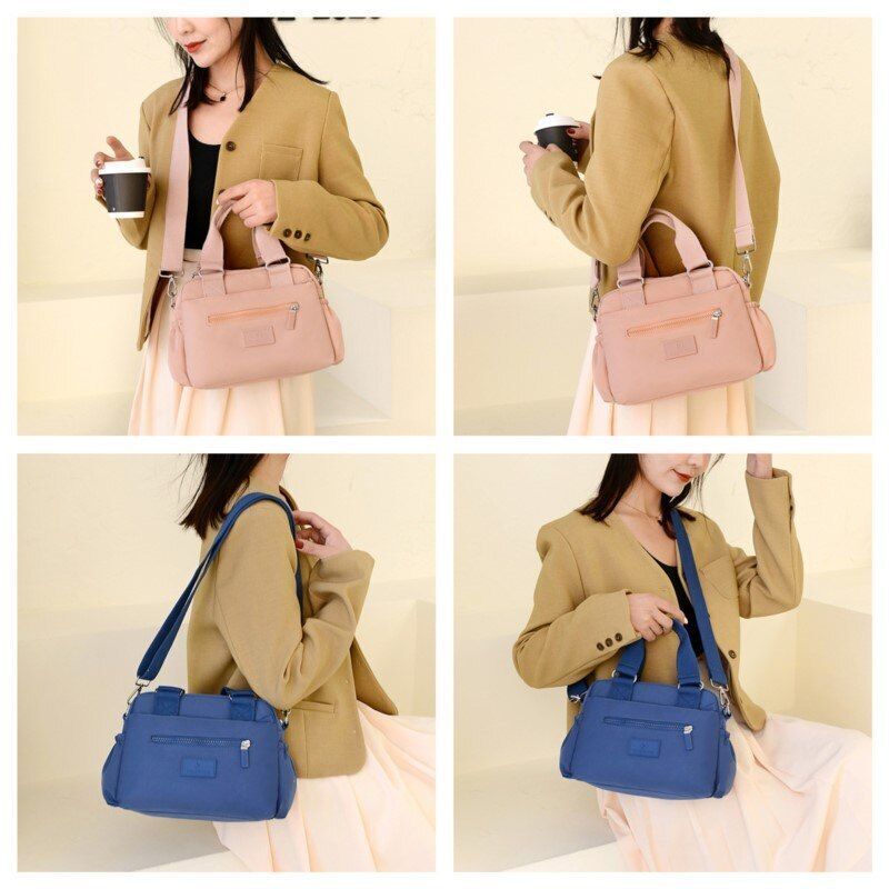 Waterproof Nylon Shoulder Bag Messenger Large Handbag Travel Purse 25*20*10 CM