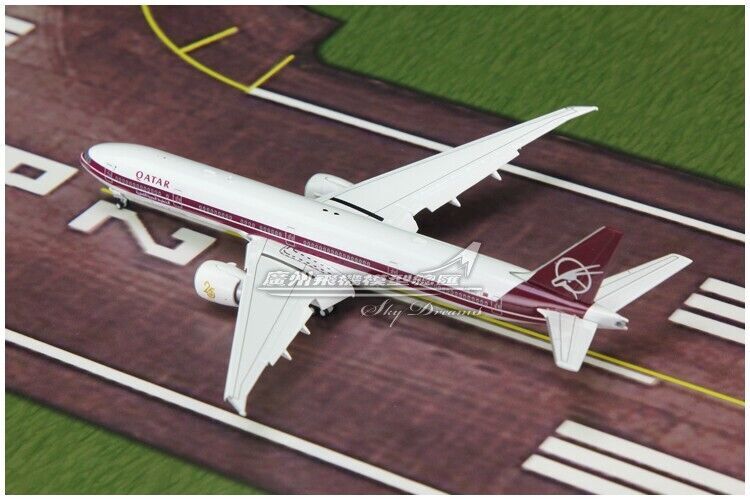1:400 JC Wings QARAR BOEING 777-300ER Airplane Flap Down Diecast Aircraft Model
