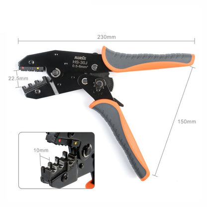 IWISS HS-30J 0.5-6.0mm2 22-10AWG Insulated Terminals Crimping Pliers Stripper