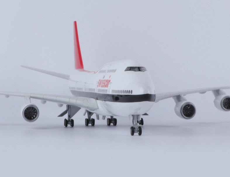 47CM 1:150 Swissair BOEING 747-400 Airplane Landing Gears Resin Aircraft Model