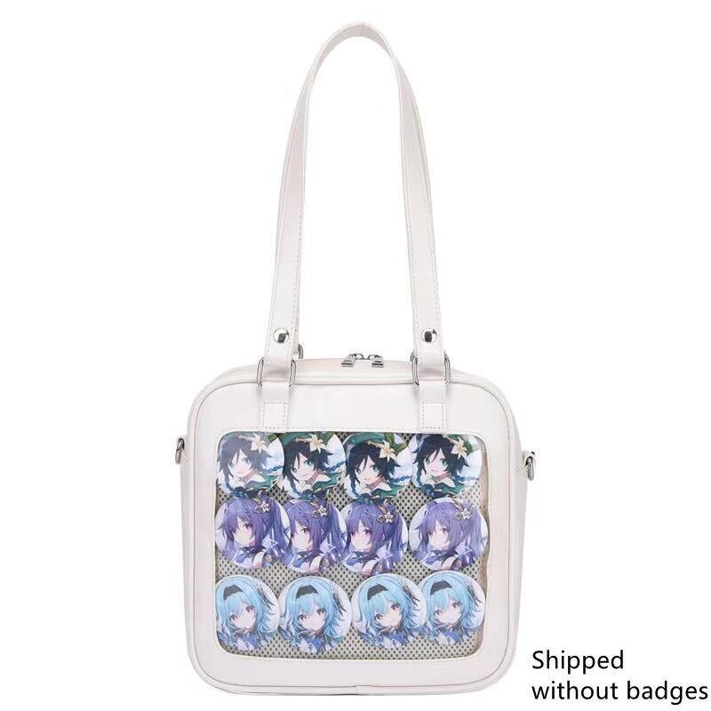Square Bag Heart Backpack Clear Handbags Transparent Luxury Style Bag Polyester