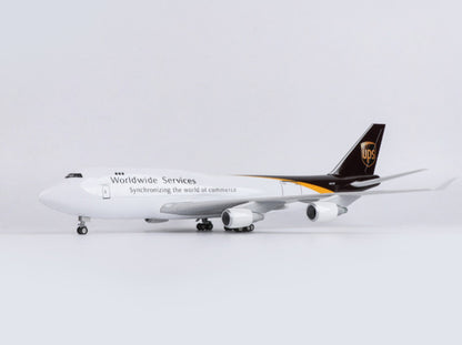 1:150 47CM UPS BOEING 747-400 Aeroplane Landing Gear Resin Aircraft Plane Model