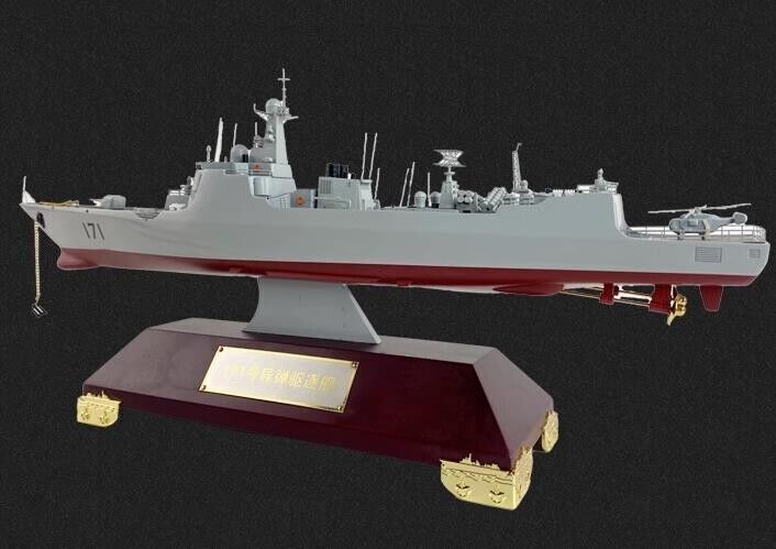 1:350 45CM Guided Missile Destroyer 052C 171 Battle Ship Diecast Warship Model