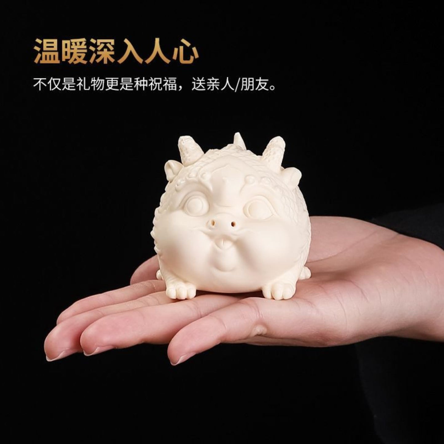 Chinese Dragon Ceramic Tea Pet 8.5cm Tea Room Decoration Tea Set Accessories