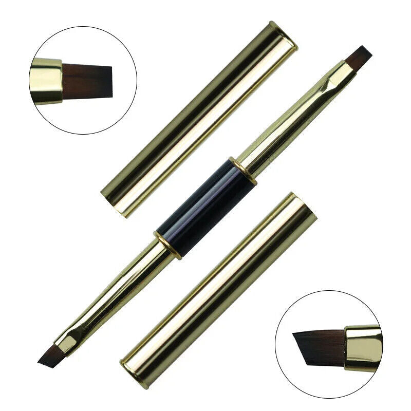 Nail Art Tool Dual End Stripe Liner DIY Liquid Powder Acrylic Painting Brush Pen
