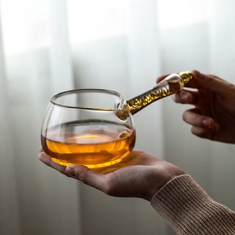Borosilicate Glass Side Handle Cup Kung Fu Tea Set Tea Divider Tea Set Home Gift