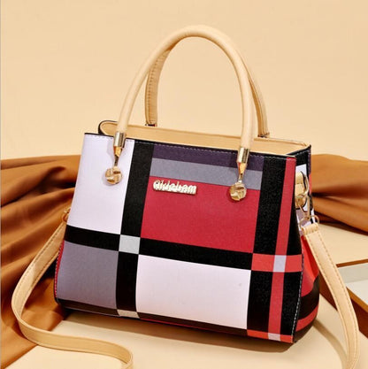 Handbag Luxury Bag Plaid Printed Bag Crossbody Tote Big Purse Elegant Pouch 1 PC