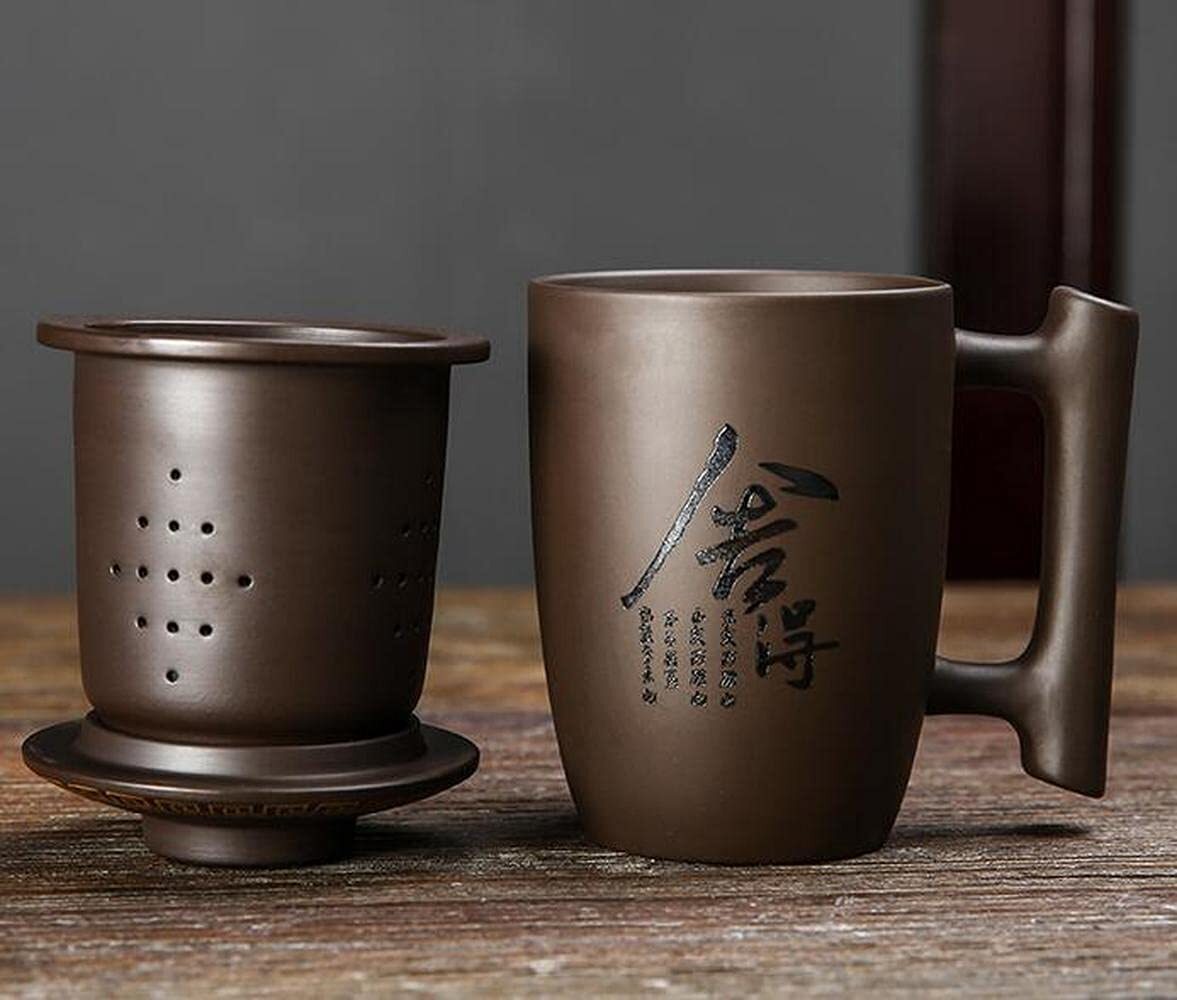 250ml Purple Clay Tea Cup Office Cup Filter Mug Household Water Cup Tea Set