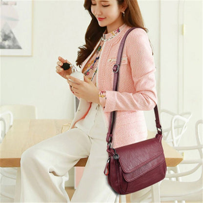 Genuine Leather Luxury Handbag Bag Summer White Purse Shoulder Messenger Bag 1PC