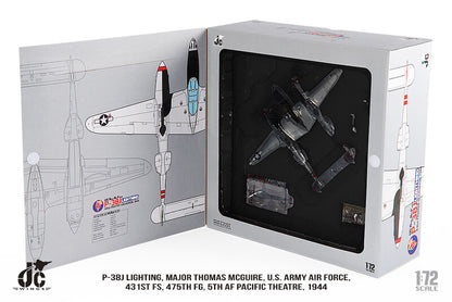 1:72 JC Wings P-38J LIGHTING,MAJOR THOMAS MCGUIRE. US ARMY Fighter Diecast Model
