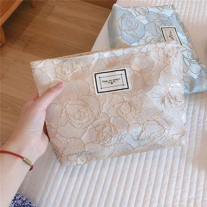 Romantic Cosmetic Bag Fabric Clutch Fresh Makeup Travel Organizer Storage Pouch